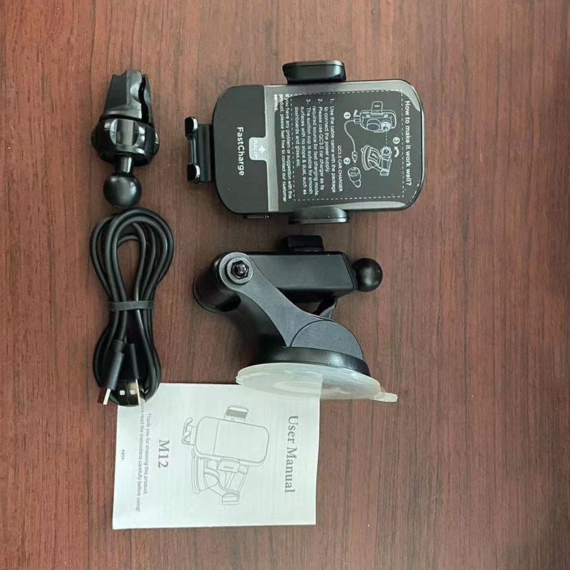 Wireless Car Dashboard Phone Holder Charger, 15W Fast Charging Auto Clamping Car Air Vent Phone Mount Charger, Compatible with Iphone Samsung Galaxy